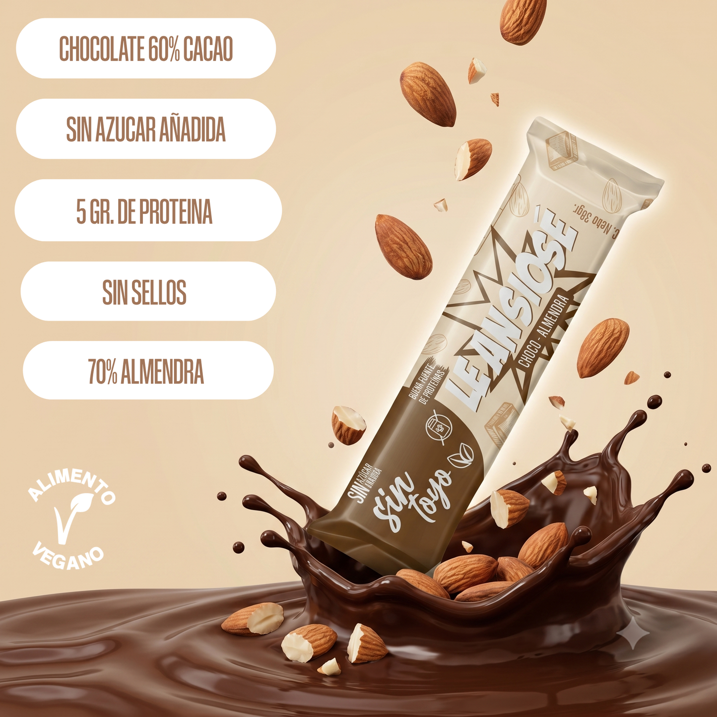 Le Ansiosé Chocolate - Almendra 5 unidades