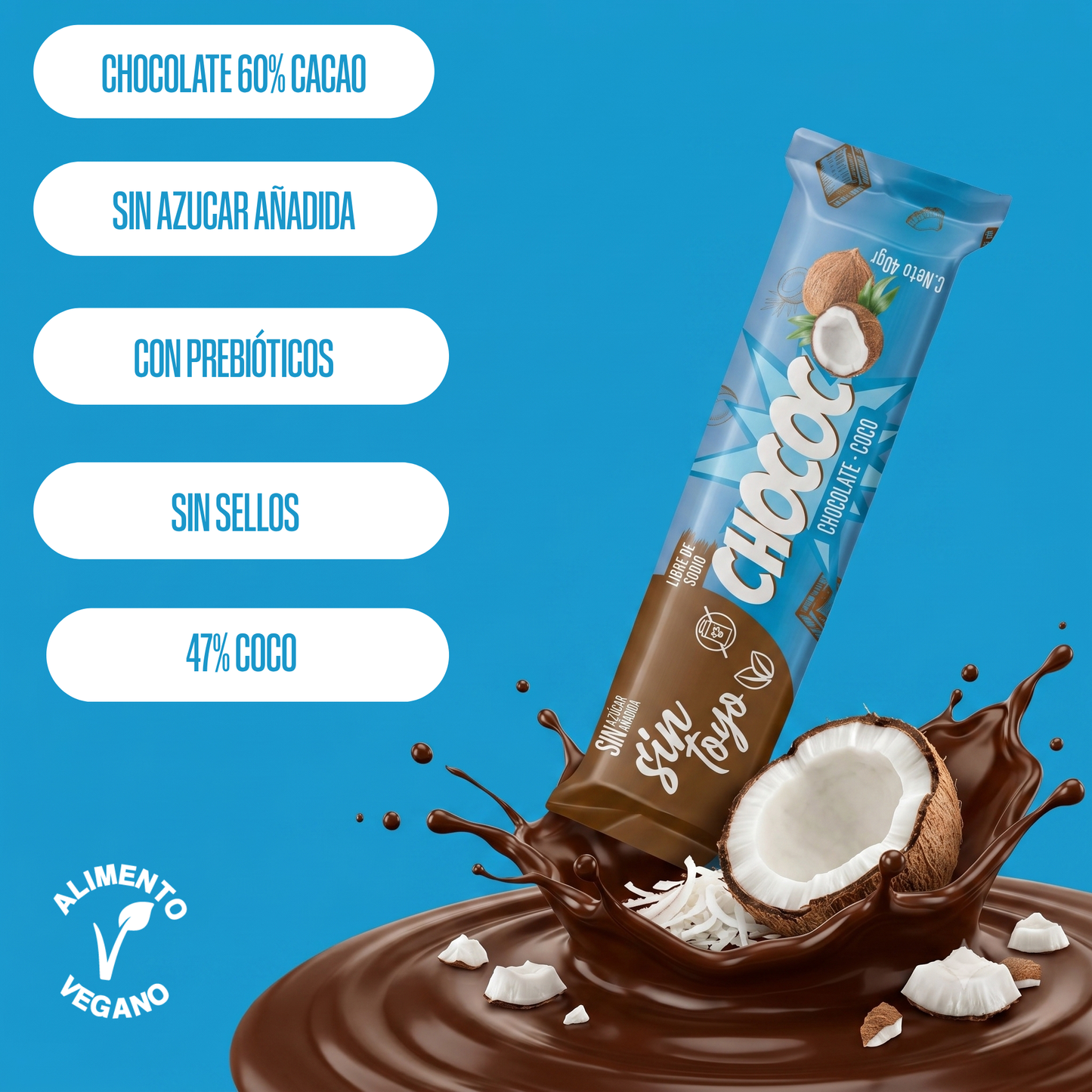 Chococo Chocolate - Coco 5 unidades