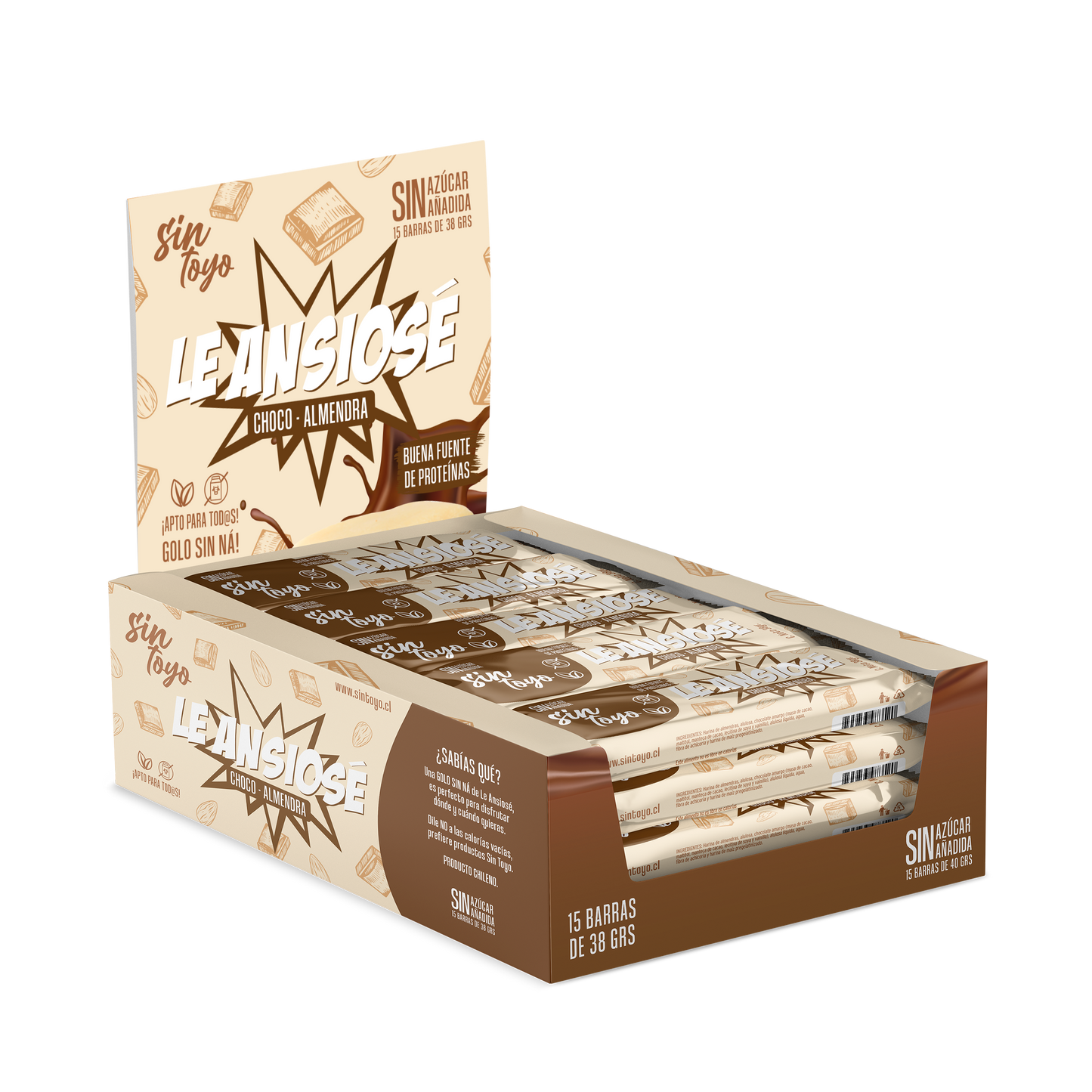 Le Ansiosé Chocolate - Almendra 15 unidades